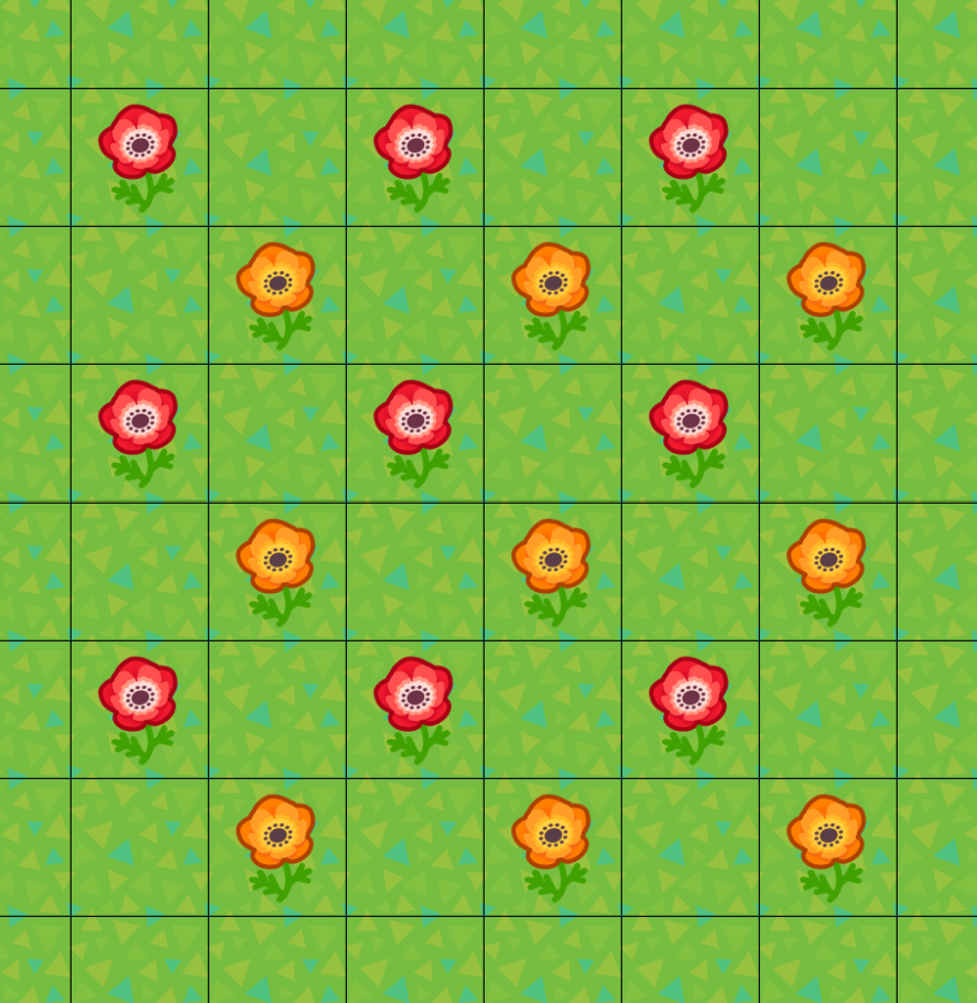 checkerboard layout