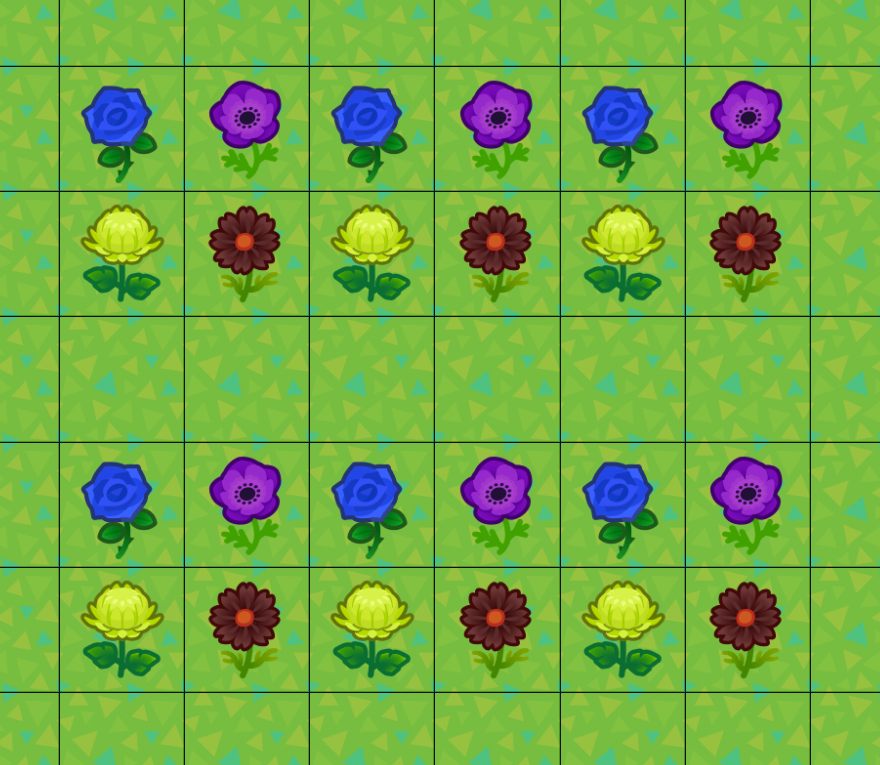 layout for cloning 4 flowers